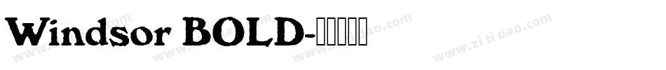 Windsor BOLD字体转换